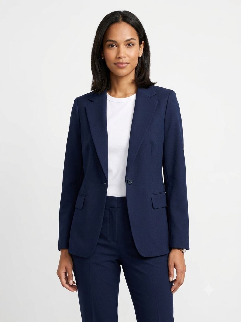 Vintage Pendleton Blazer Jacket Womens 10 Blue Wool Single Button Notch Lapel